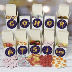 Hampers and Gifts to the UK - Send the Personalised CONGRATS Sweet Words Gift Box